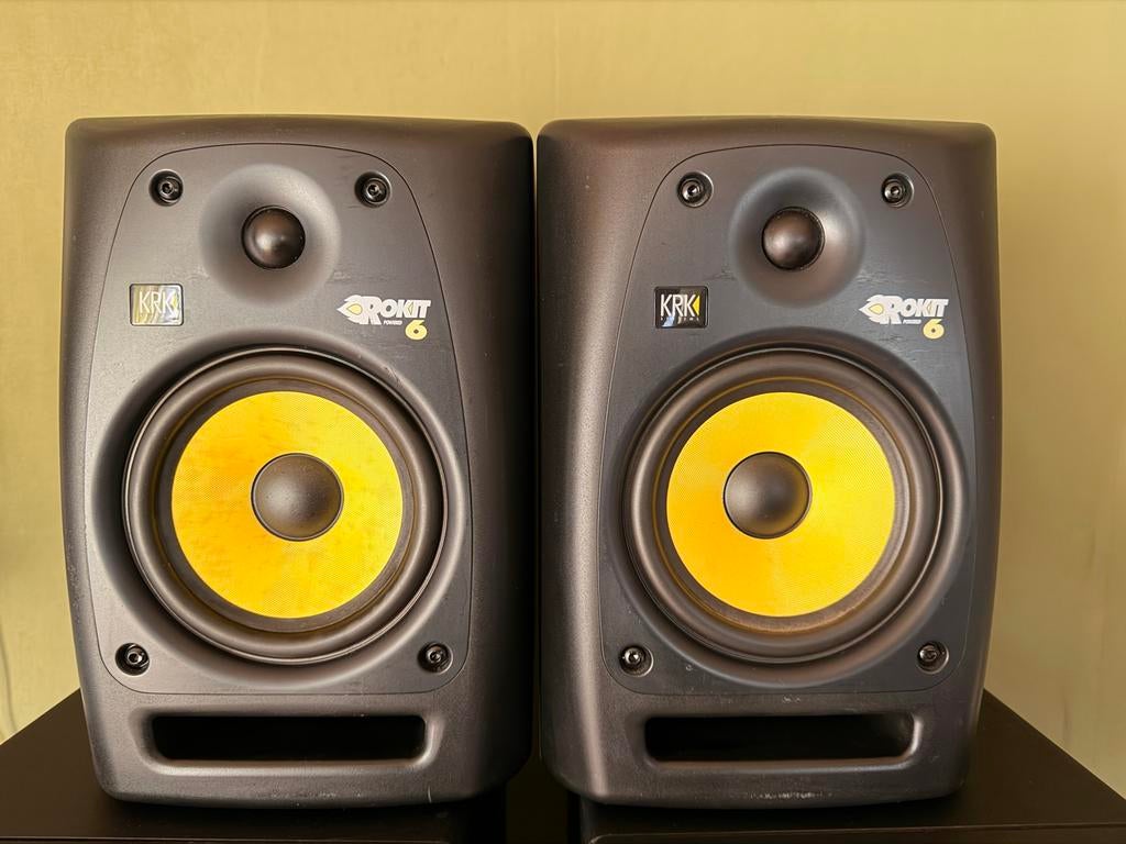 2x KRK Rokit 6 speakers, Ophalen, Gebruikt, Front, Rear of Stereo speakers, Overige merken