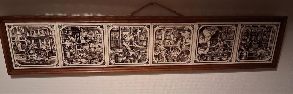 Nostalgisch Antiek Wandtegeltjes tableau - Bakkerij de Hoorn, Ophalen of Verzenden