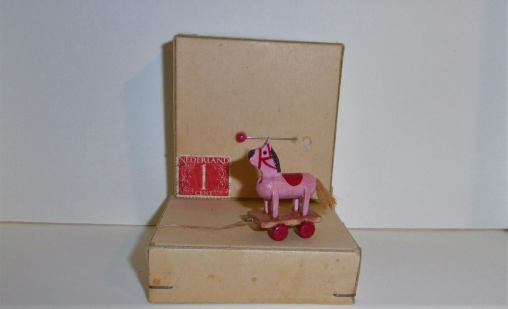 oud houten poppenhuis speelgoed paardje karretje pop winkel, Verzenden, Poppenhuis