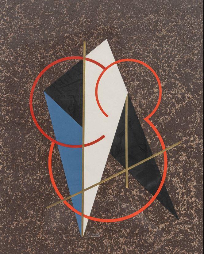 César Domela Nieuwenhuis(1900)Zeefdruk Collage"Abstract" Ges, Ophalen of Verzenden