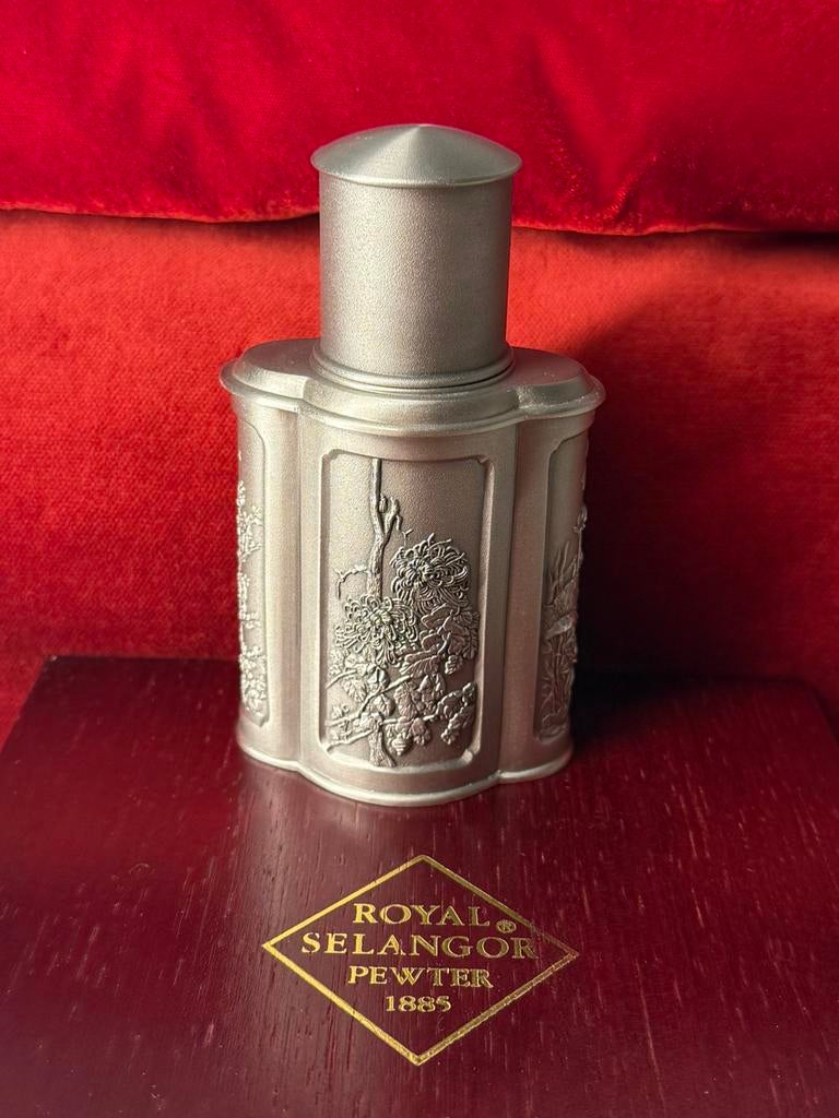 Royal Selangor Tea Caddy NOS, Antiek en Kunst, Antiek | Tin, Ophalen of Verzenden