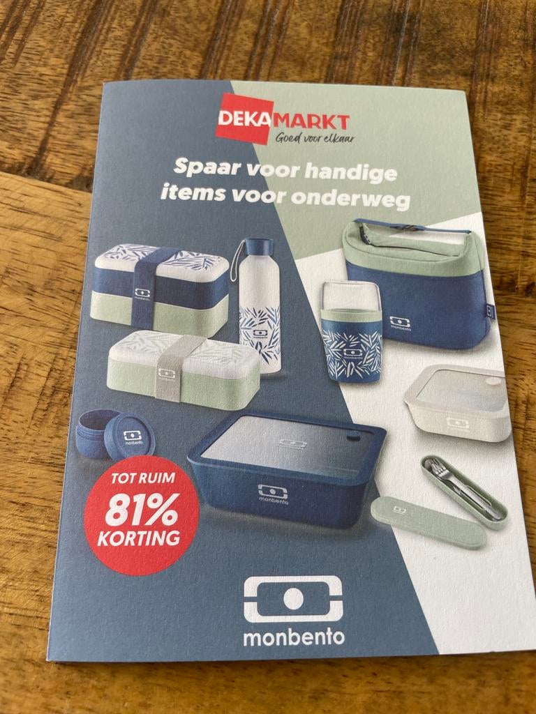 Volle spaarkaart monbento producten tot 81% korting, Verzamelen, Supermarktacties, Dekamarkt, Ophalen of Verzenden