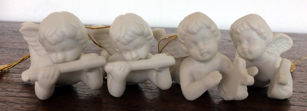 4 engeltjes voor in de kerstboom / wit KERST, Diversen, Ophalen of Verzenden, Zo goed als nieuw