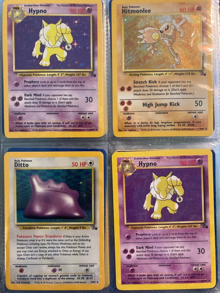 Pokemon kaarten fossil holo's, Hobby en Vrije tijd, Verzamelkaartspellen | Pokémon, Ophalen of Verzenden, Zo goed als nieuw, Meerdere kaarten