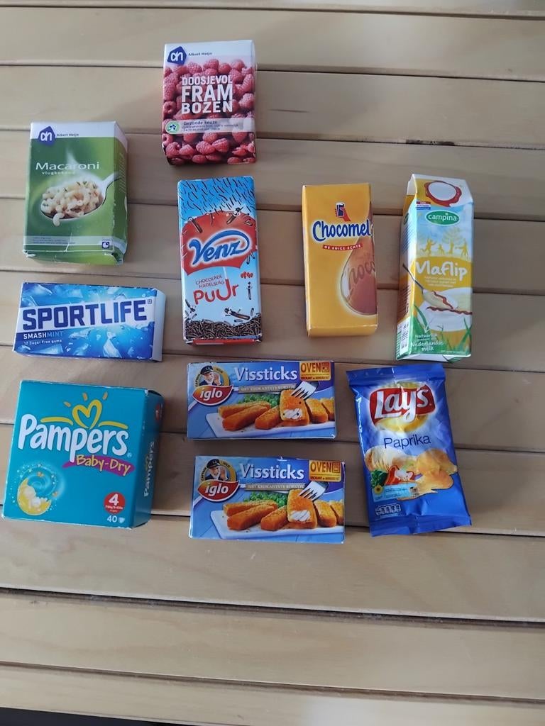 Kartonnen boodschappen mini's, Ophalen of Verzenden, Zo goed als nieuw