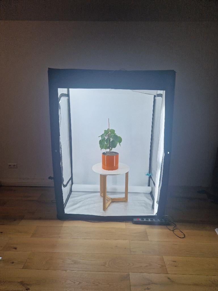 Bresser BR-PHT160 Led fototent/softbox XXL 120x80x160cm, Ophalen, Zo goed als nieuw, Complete fotostudio