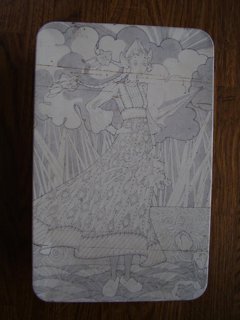 Blik Verkade   (koekjestrommel), Ophalen of Verzenden, Zo goed als nieuw, Koek(jes), Verkade