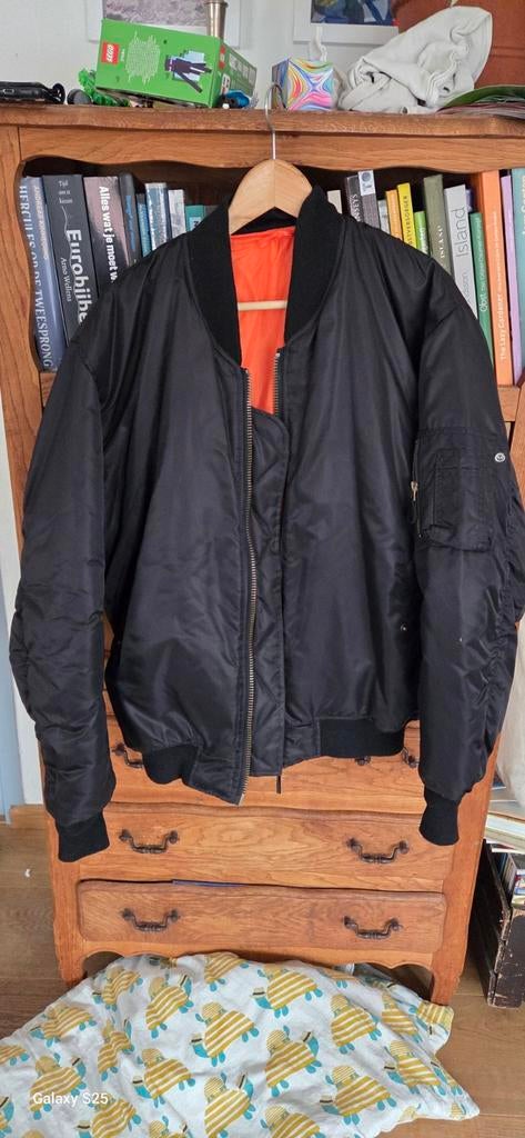 Zwart standaard bomberjack, Kleding | Heren, Ophalen of Verzenden, Gedragen, Maat 52/54 (L), Zwart
