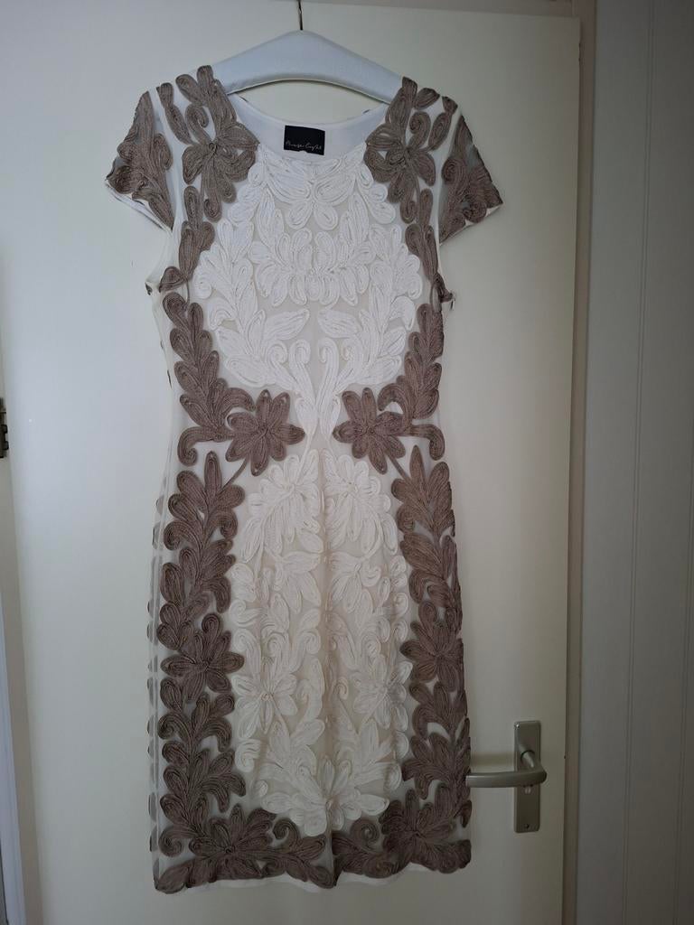 Phase eight jurk voor gelegenheid, Beige, Maat 42/44 (L), Ophalen of Verzenden, Zo goed als nieuw
