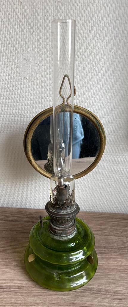 Antiek olielampje, Ophalen of Verzenden, Koper of Brons