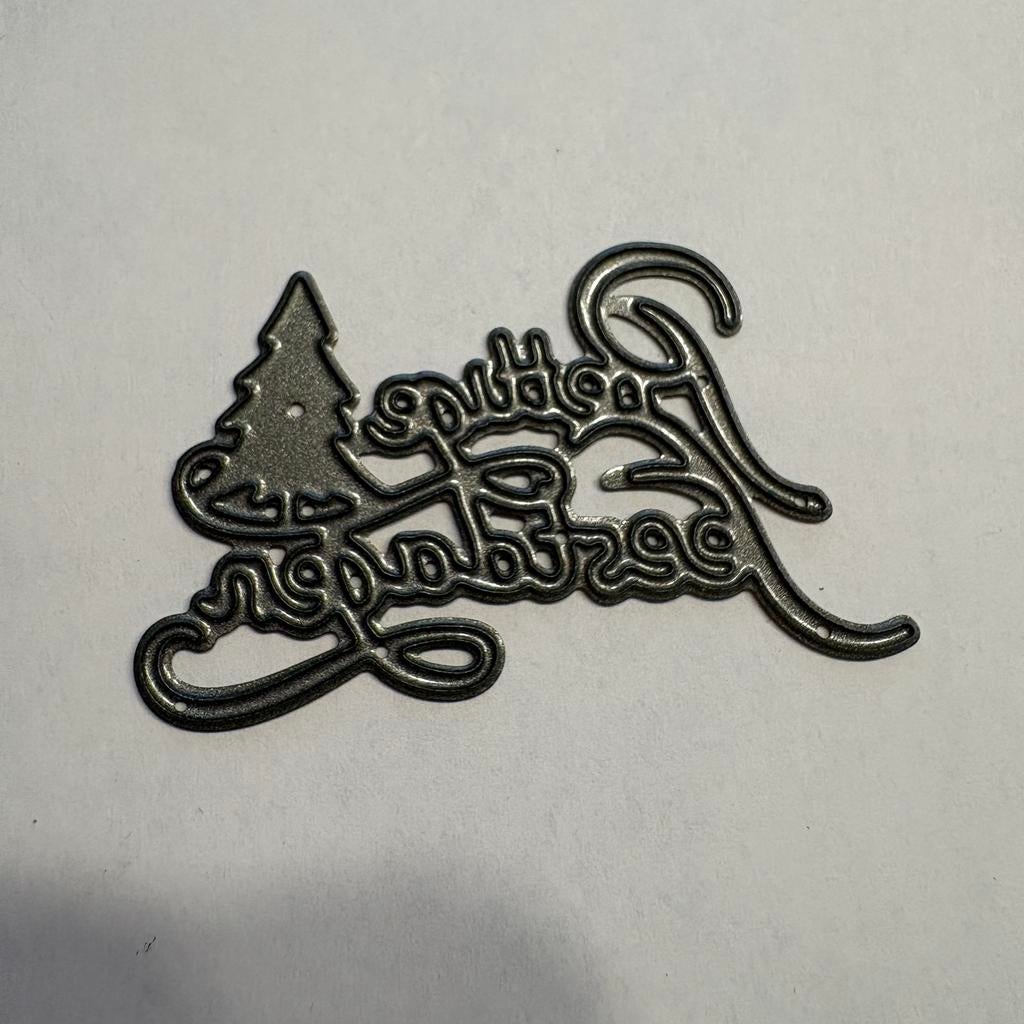 Snijmal find it prettige feestdagen, Hobby en Vrije tijd, Kaarten | Zelf maken, Ophalen of Verzenden, Zo goed als nieuw, Kerst