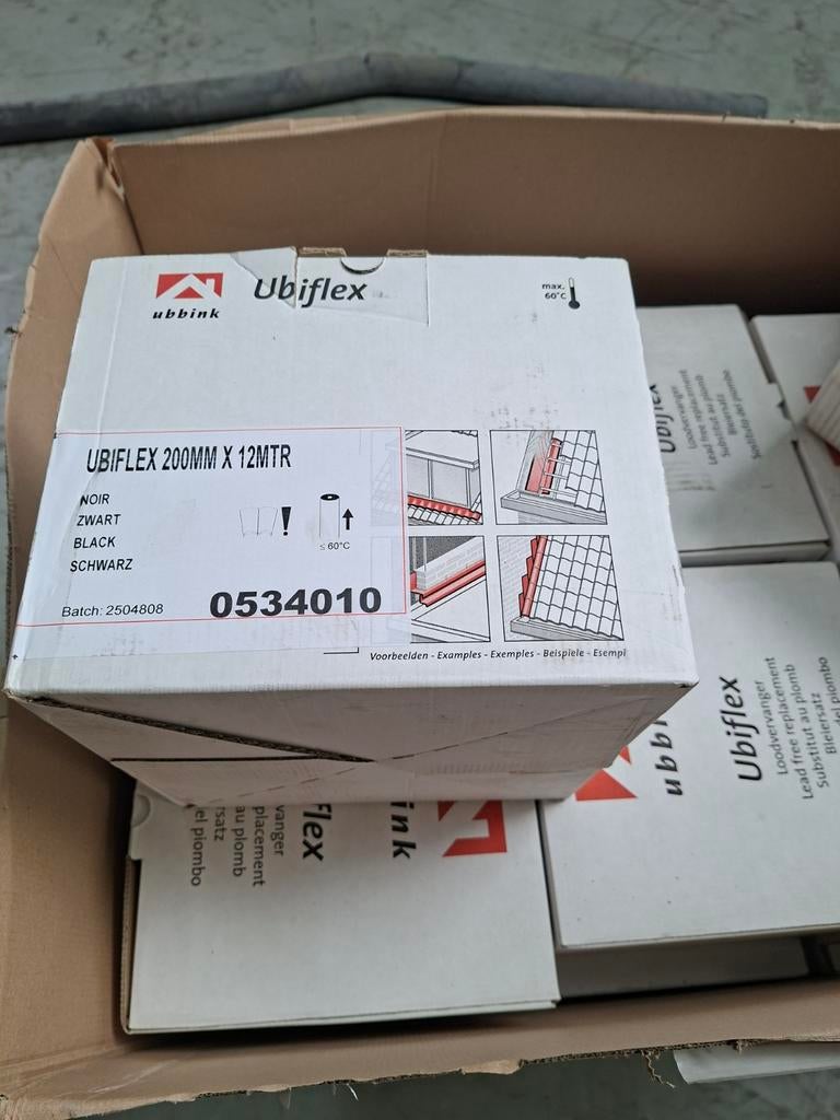 Ubiflex Loodvervanger 200mm x 12m, Doe-het-zelf en Verbouw, Ophalen, Overige materialen, Zwart, Nieuw