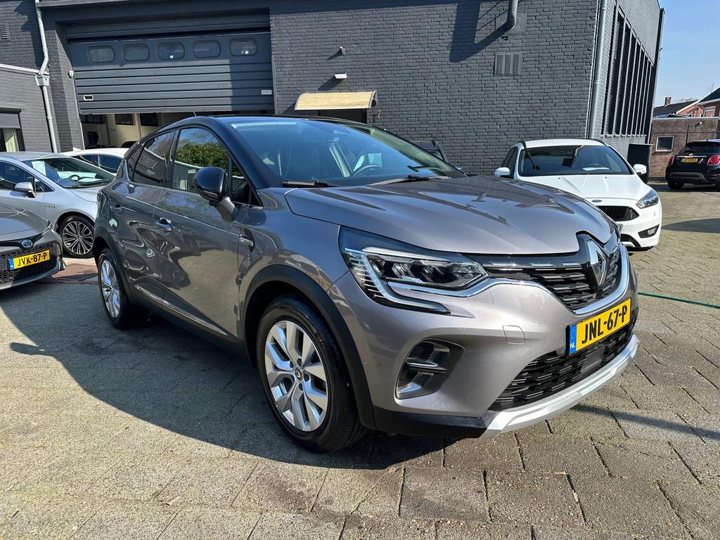 Renault Captur 1.0 TCe 91pk|Navi|Clima|Topstaat!, Voorwielaandrijving, Gebruikt, Zwart, Leder en Stof