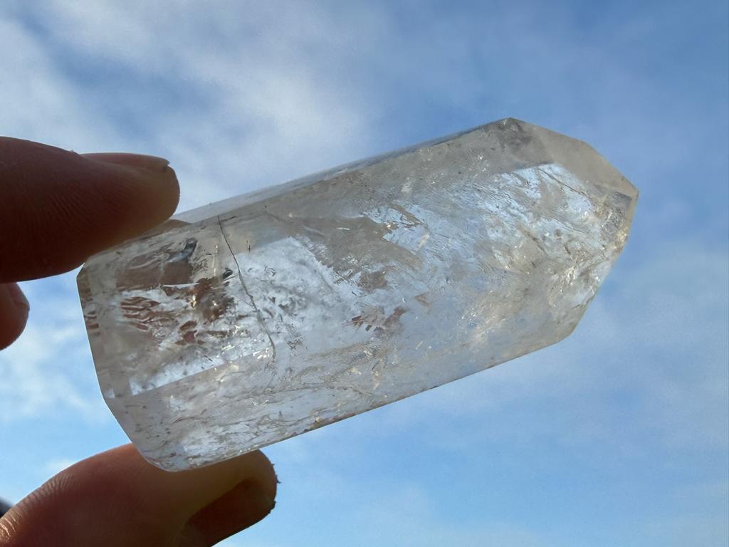 Bergkristal obelisk punt mineralen uit Madagaskar, Ophalen of Verzenden, Mineraal