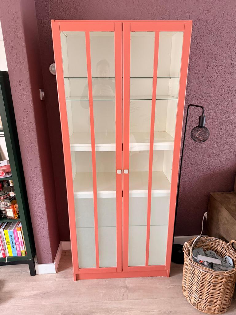 Billy kast met verlichting (2 lampjes te vervangen), Ophalen, Gebruikt, 50 tot 100 cm, 150 tot 200 cm