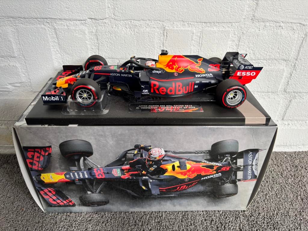 Max verstappen RB15 winner brazilie 2019 1:18 model, Verzamelen, Ophalen of Verzenden, Zo goed als nieuw, Formule 1
