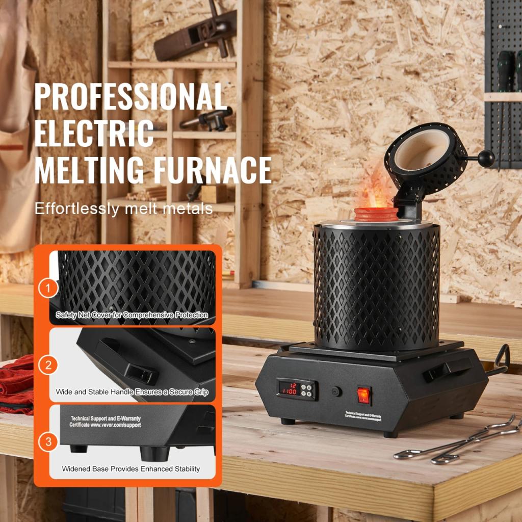 1350W Elektrische Smeltoven - Tot 1150C, Niet ingevuld, Verzenden, Niet ingevuld, Nieuw