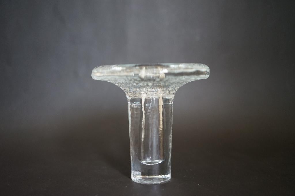 vintage design kandelaar solifleur glas object mushroom, Ophalen of Verzenden