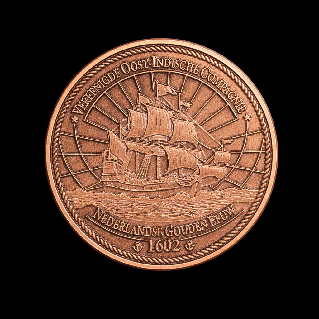 Koperen VOC munt 1 ounce – beperkte oplage, Ophalen of Verzenden, Koper