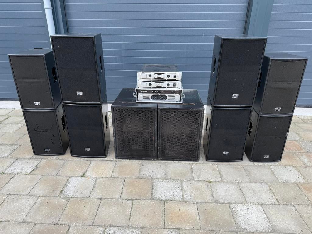 Grote dap geluidsset speakerset / ax12 / ax15 / 18 inch, Ophalen, Zo goed als nieuw, Minder dan 500 watt