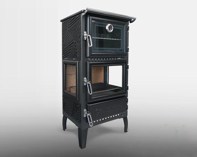 Stalen Houtkachel met oven | ÇALIŞKAN Model 306 3D 12kw, Niet ingevuld, Niet ingevuld, Ophalen of Verzenden, Vrijstaand