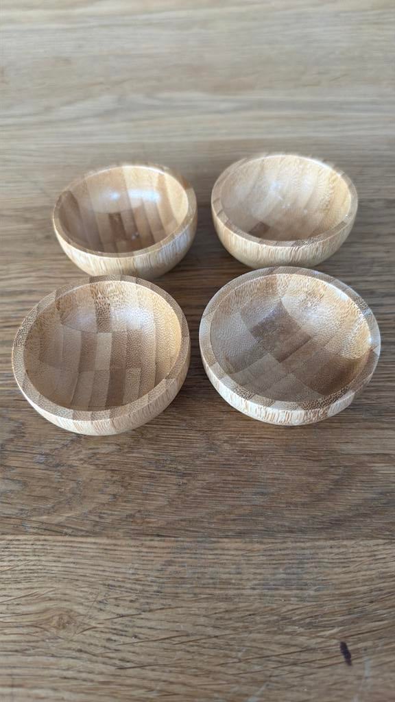 4 mini bamboo schaaltjes, Ophalen of Verzenden, Zo goed als nieuw