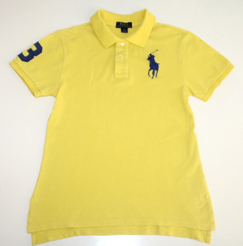 Ralph Lauren polo geel bigpony maat L 14-16y = 164, Ophalen of Verzenden, Zo goed als nieuw, Shirt of Longsleeve, Jongen