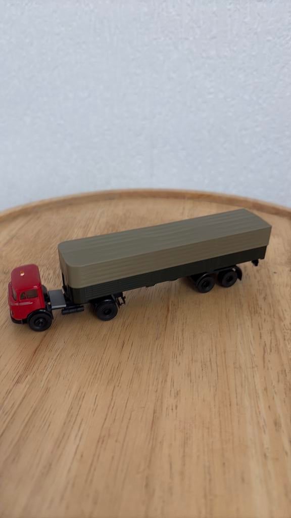 BREKINA MERCEDES MET OPLEGGER, Ophalen of Verzenden, Zo goed als nieuw