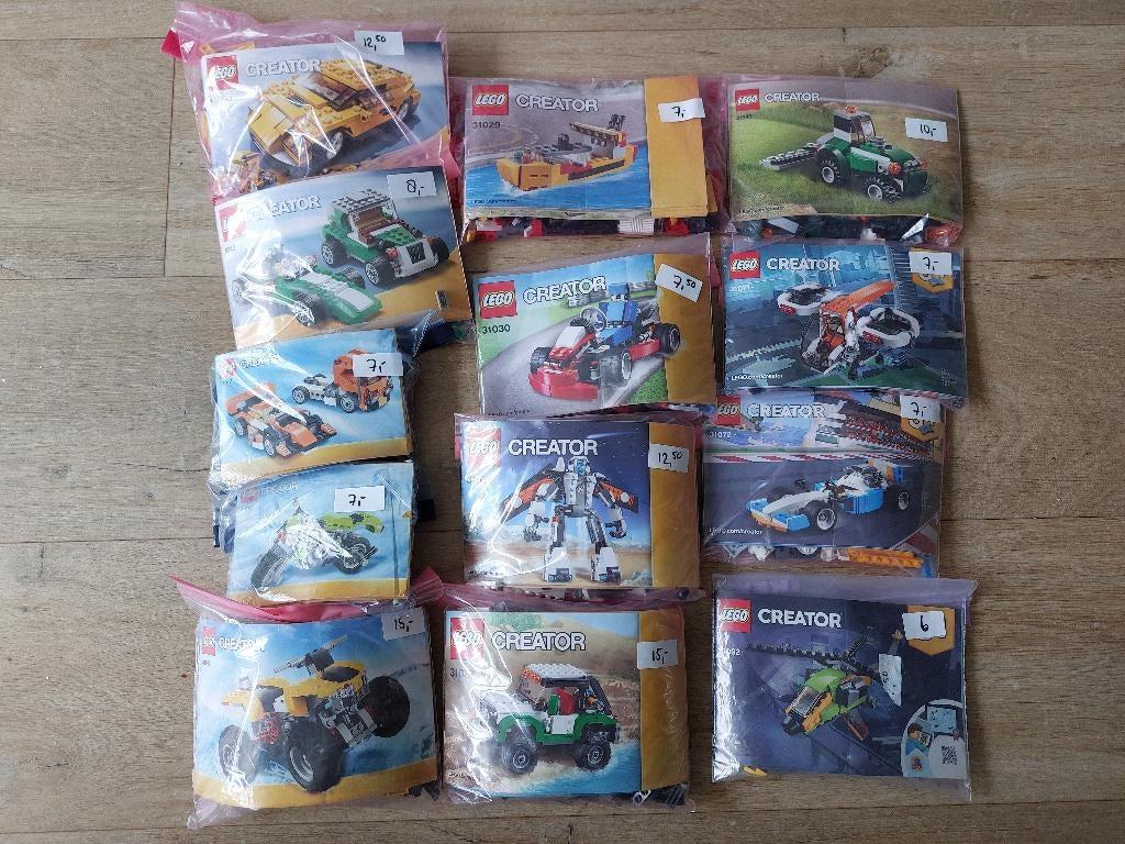 Partij Lego Creator 4939 6743 31017 31018 31022 31029 31072, Lego, Ophalen of Verzenden, Compleet, Zo goed als nieuw