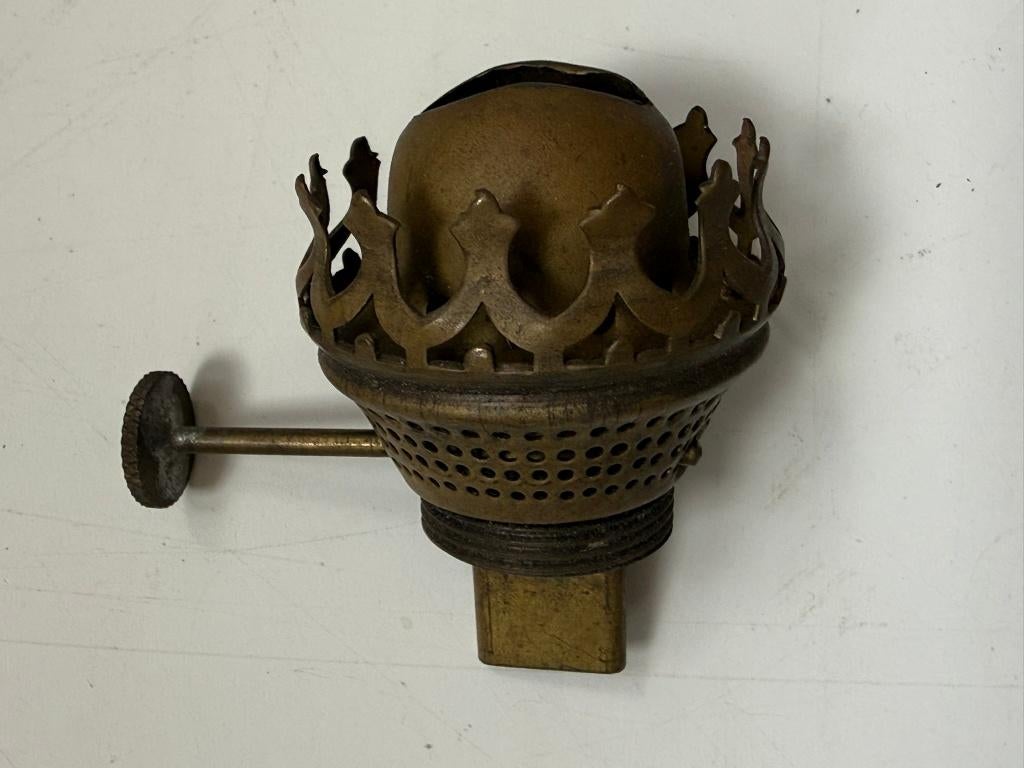 Antieke messing olielampbrander, Ophalen of Verzenden, Gebruikt, Trein, Overige typen