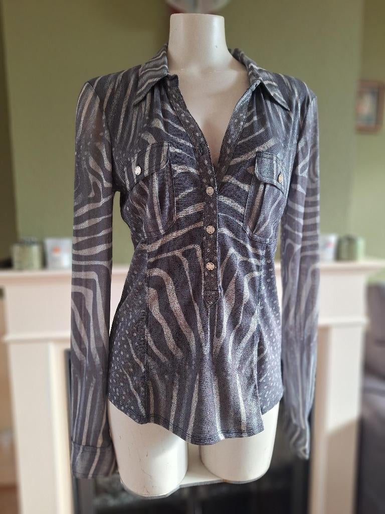 Etoile du monde grijs zilveren blouse mt 5 NL 44, Verzenden, Etoile du Monde, Maat 42/44 (L), Zo goed als nieuw