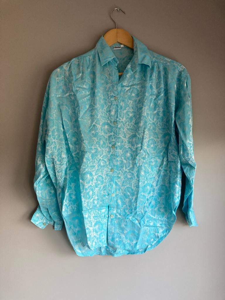 L'Araldo blouse met bloemenprint, Ophalen of Verzenden, Gedragen, Maat 36 (S), Blauw