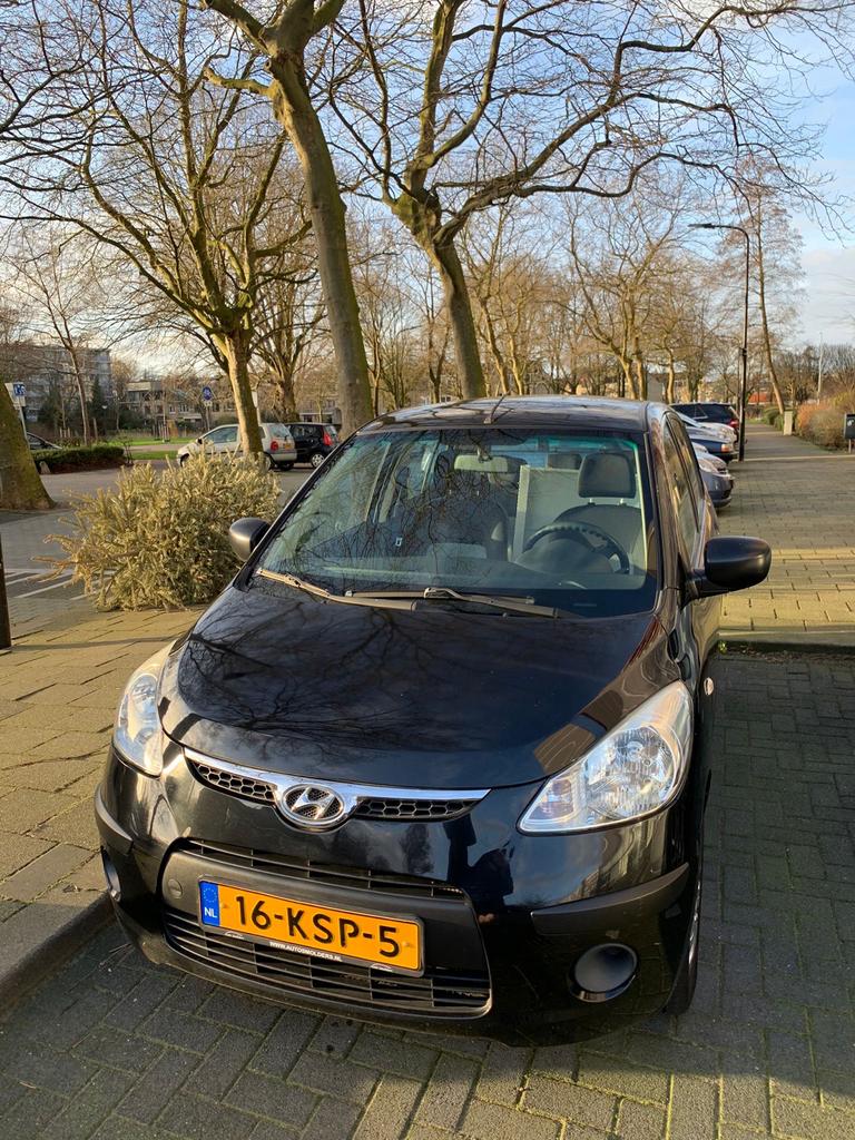 Hyundai i10 1.1 I 5DR 2010 Zwart, Auto's, Voorwielaandrijving, 31 €/maand, 4 cilinders, 400 kg