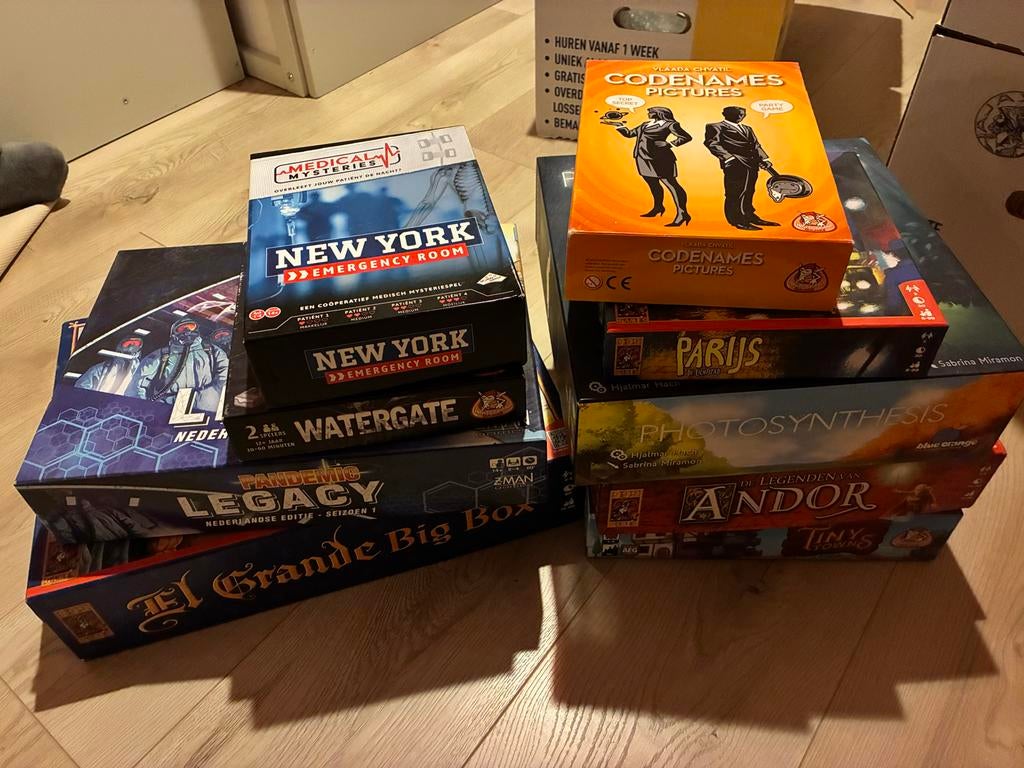 Diverse bordspellen, Een of twee spelers, Ophalen, Zo goed als nieuw