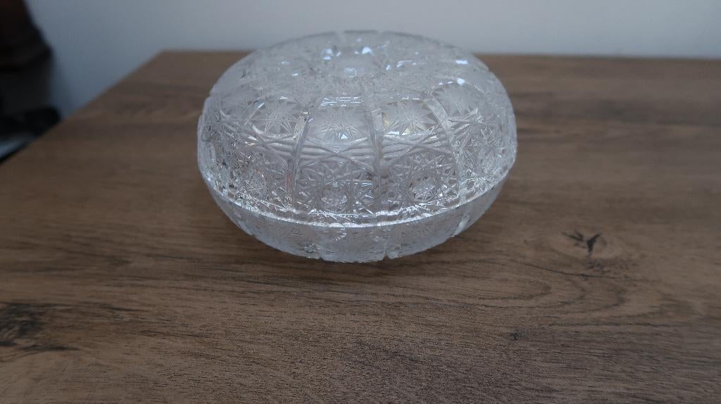 echte kristallen grote (koek) schaal en bonbon schaaltje, Antiek en Kunst, Ophalen of Verzenden