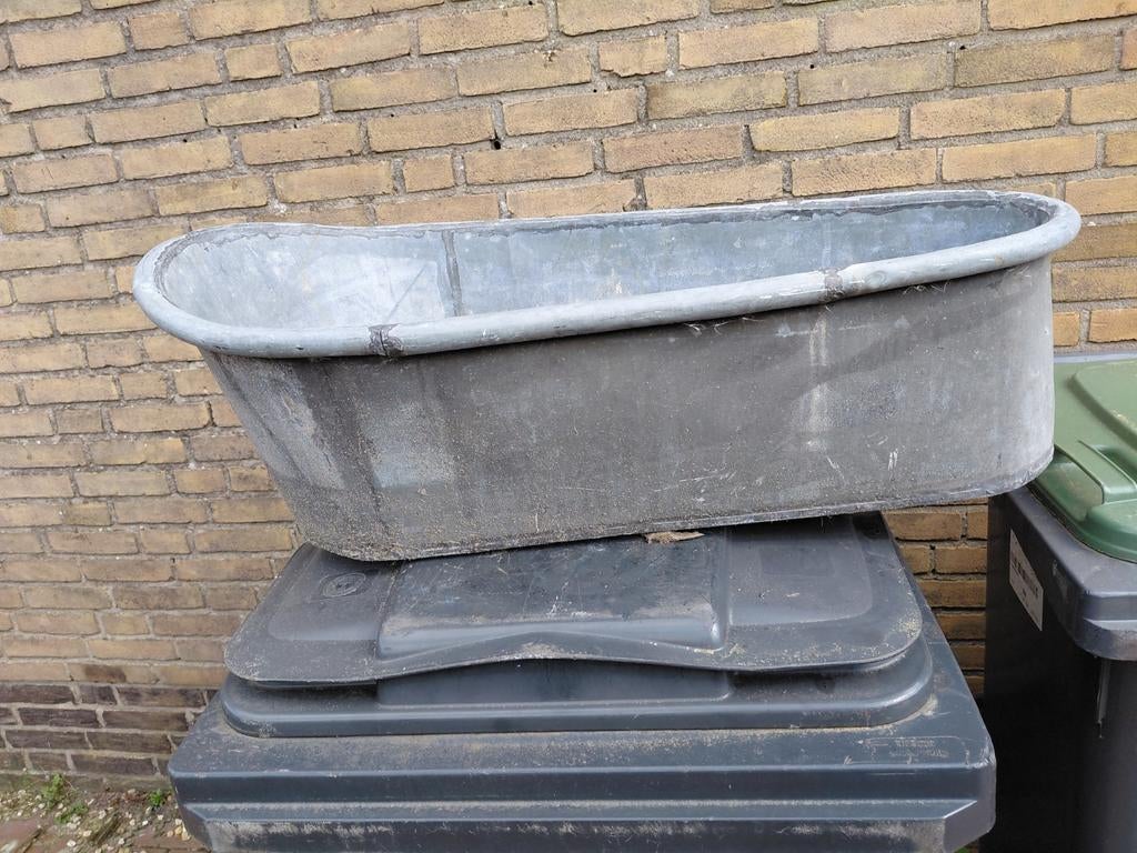 Zinken kinderbadje - lek - 74cm lang, Antiek en Kunst, Ophalen