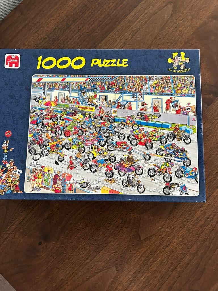 Jan van Haasteren “ motor race”, Ophalen of Verzenden, 500 t/m 1500 stukjes, Zo goed als nieuw