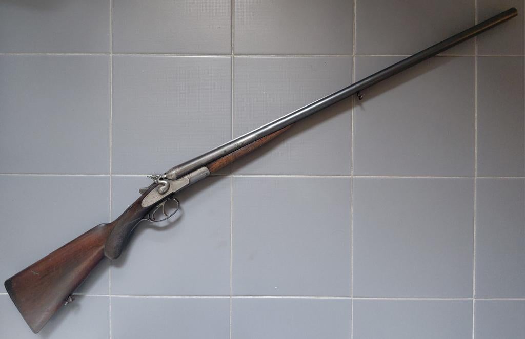 Antiek Duits Sauer toplever hagel geweer kal 16 zwartkruit, Antiek en Kunst, Antiek | Overige Antiek, Ophalen of Verzenden