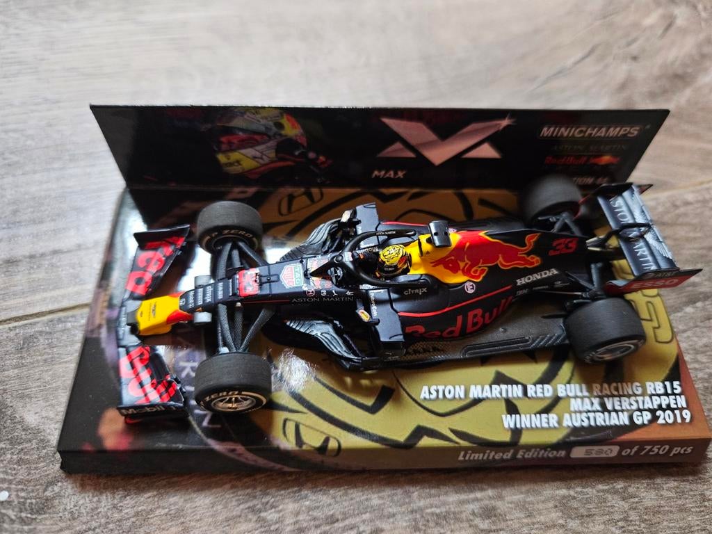 Max Verstappen Oostenrijk GP 2019 - Limited Editi, Hobby en Vrije tijd, Modelauto's | 1:43, Ophalen of Verzenden