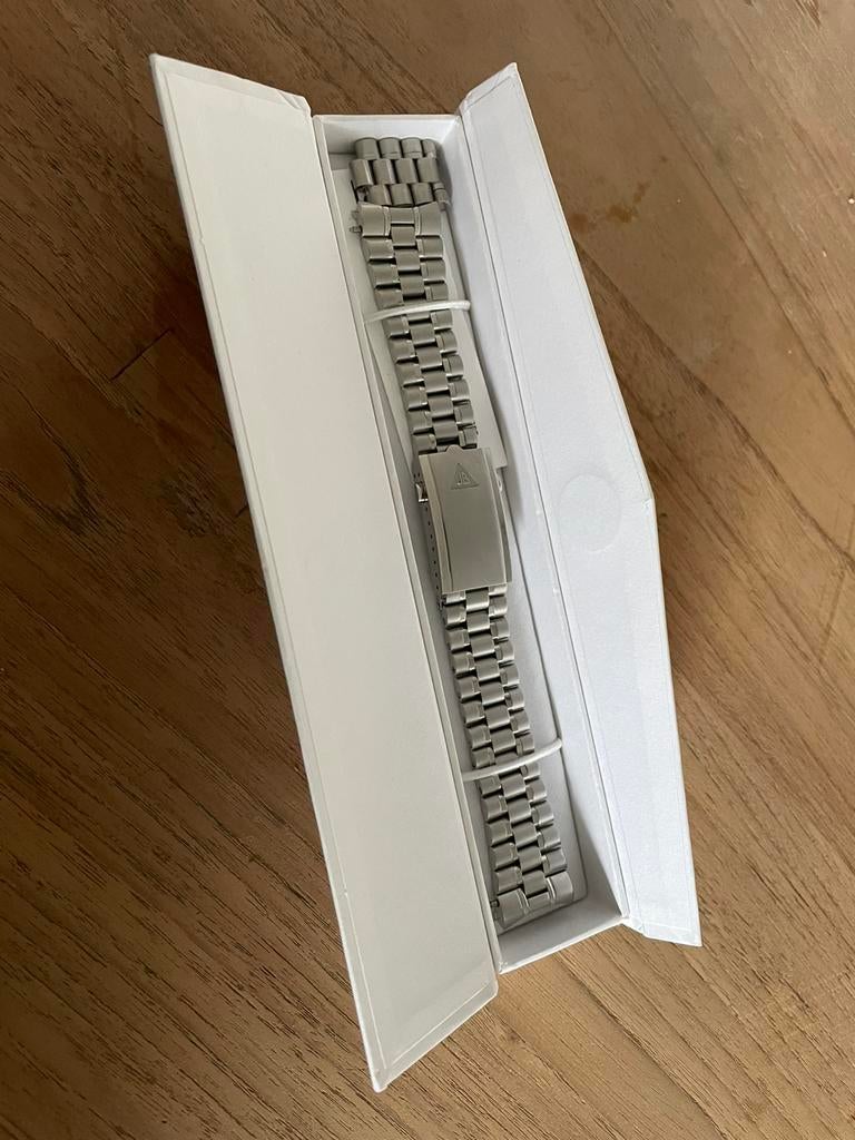 JB Forstner Bullet Bracelet Omega Speedmaster Professional, Staal, Staal, Polshorloge, Ophalen of Verzenden