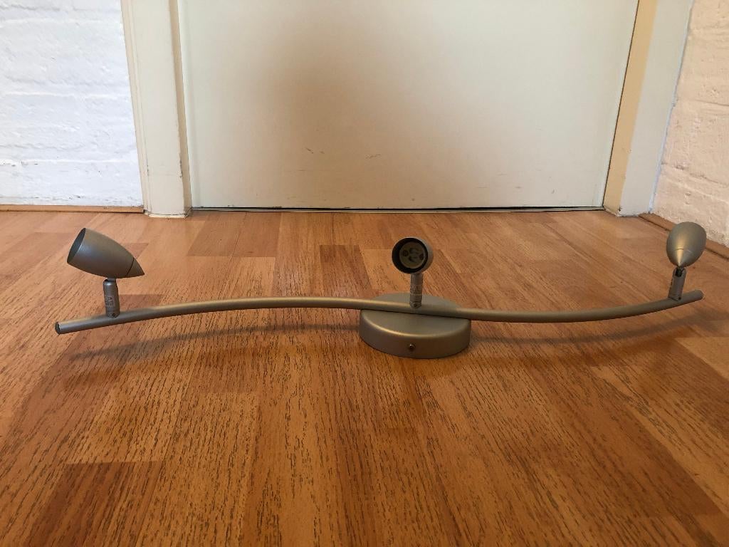 Plafondlamp met 3 lichtbronnen, kleur grijs (excl. lampjes), Ophalen of Verzenden, Zo goed als nieuw