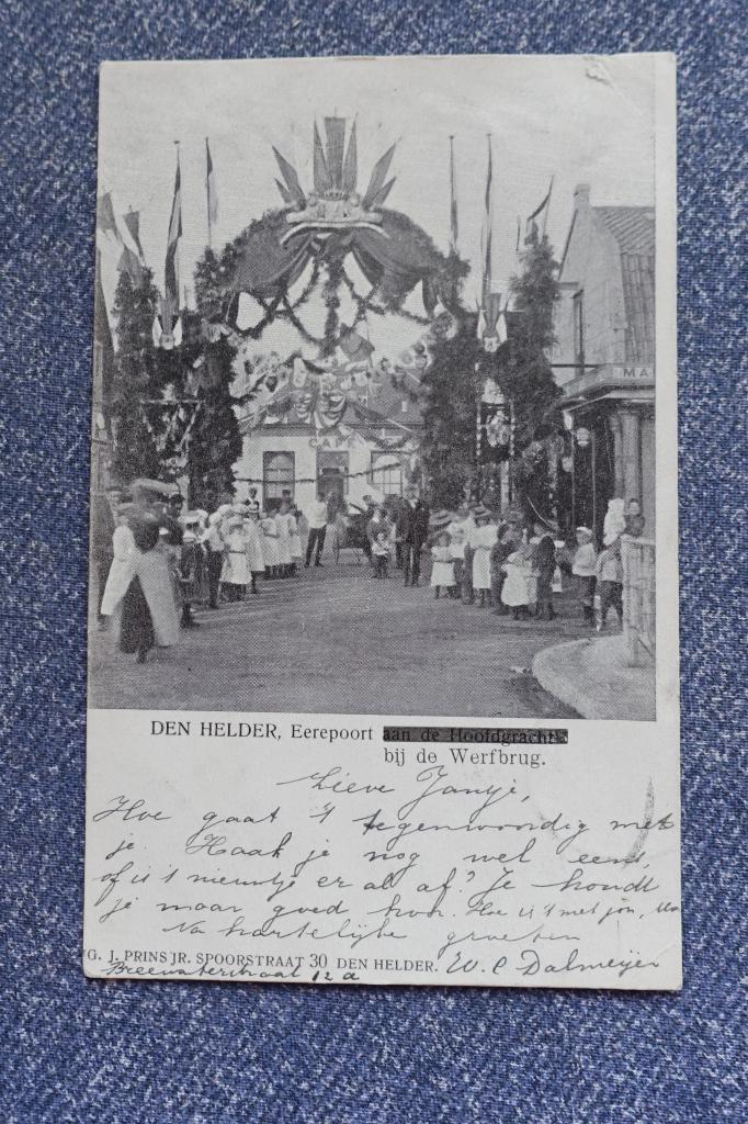Den Helder. Eerepoort bij de Werfbrug, Ophalen of Verzenden, Voor 1920, Gelopen, Noord-Holland