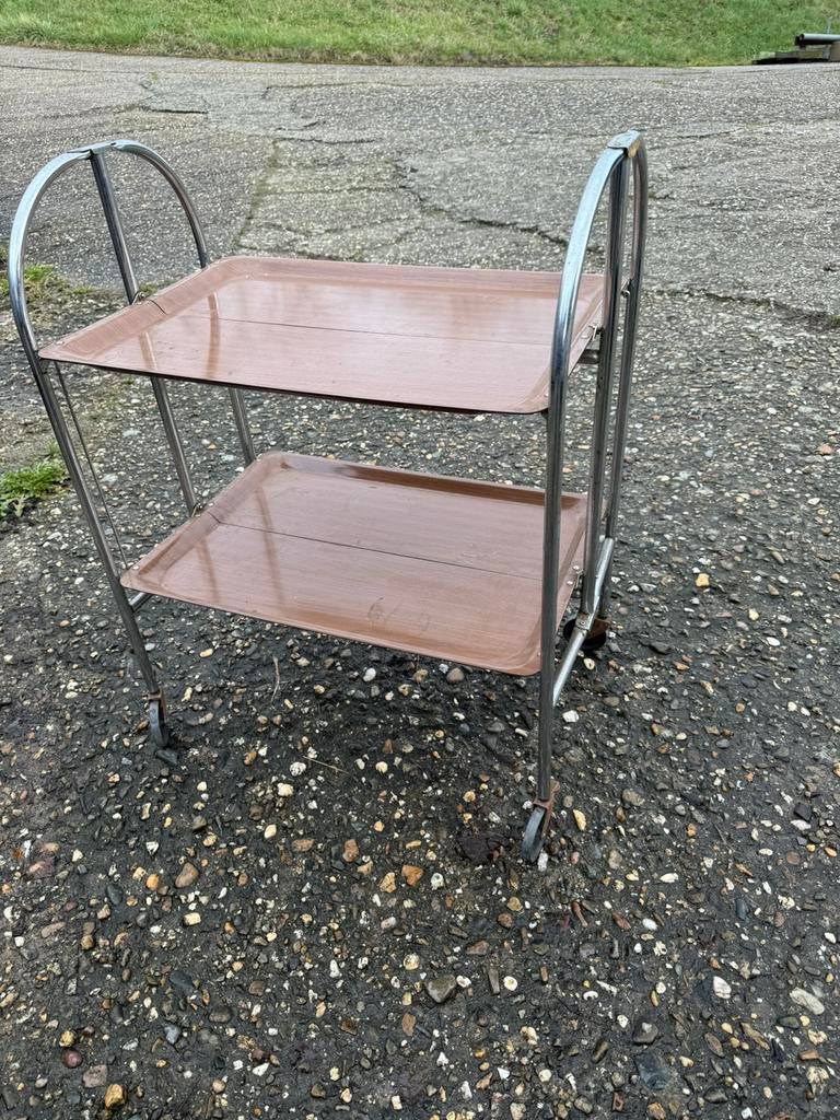 Theewagen,Serveerwagen,Gerlinol,fifties,sixties,vintage, Huis en Inrichting, Woonaccessoires | Overige, Gebruikt, Ophalen of Verzenden