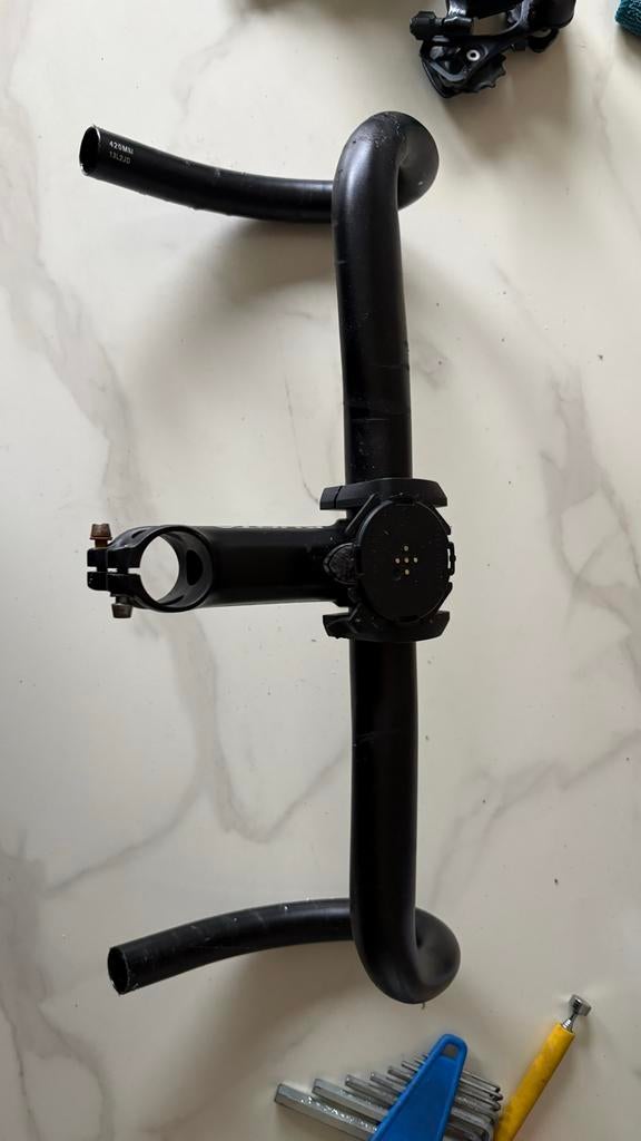 Racefiets Stuur en Stuurpen - 420mm, Fietsen en Brommers, Fietsonderdelen, Ophalen, Gebruikt, Racefiets, Stuur