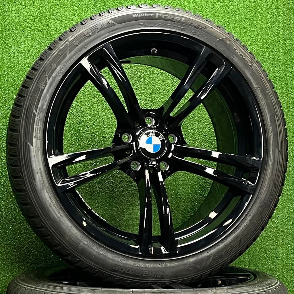 Originele 19 inch BMW 408M velgen winterbanden f10 f11 f12, 19 inch, Gebruikt, 255 mm, Banden en Velgen