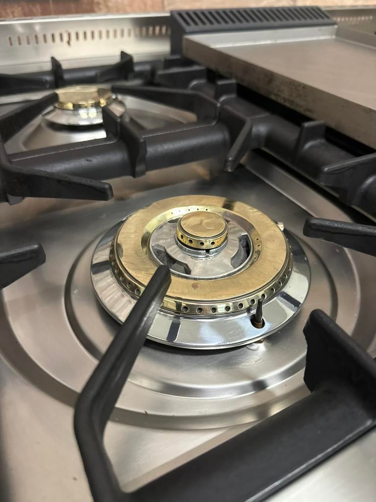 Luxe Boretti Majestic Fornuis 5 pits met Frytop 100x70 cm, Fornello Esperta, Grill, Ophalen of Verzenden, Zo goed als nieuw