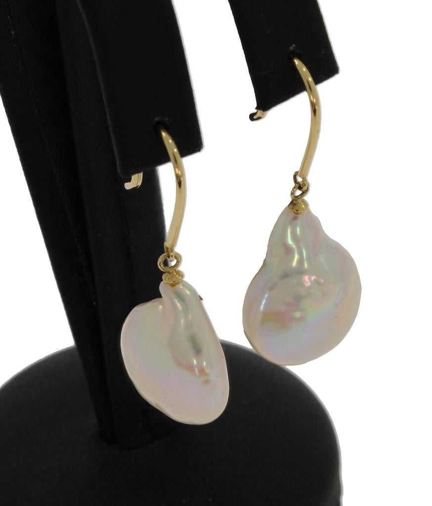 Barok parel 18k gouden fraai set dames oorbellen luxe modern