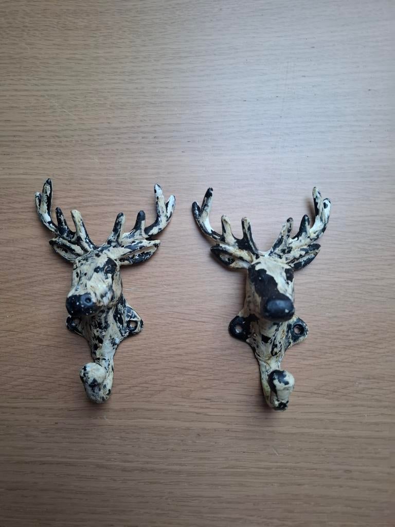 2x Haak Hertenkop - Nieuw - B, Overige materialen, Wandhaken, Nieuw, Ophalen of Verzenden