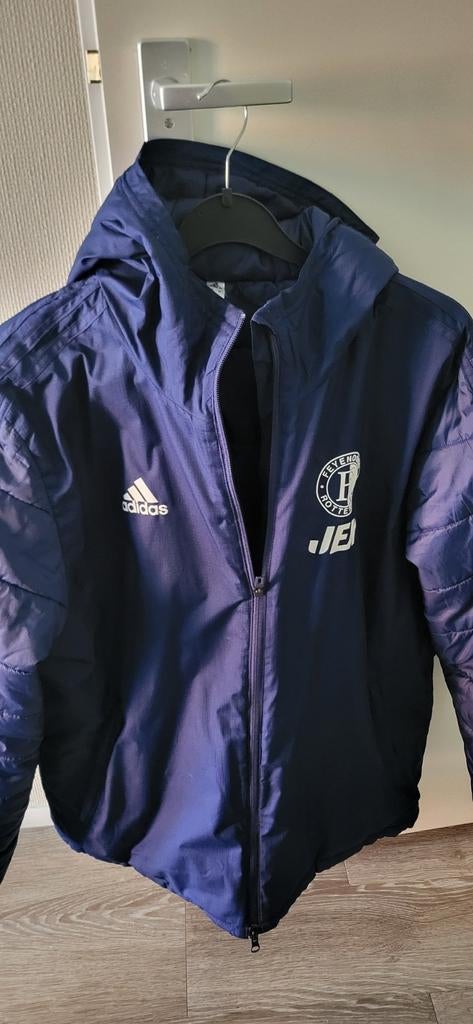 Feyenoord Winterjas Blauw Maat L, Maat 52/54 (L), Blauw, Ophalen of Verzenden, Zo goed als nieuw