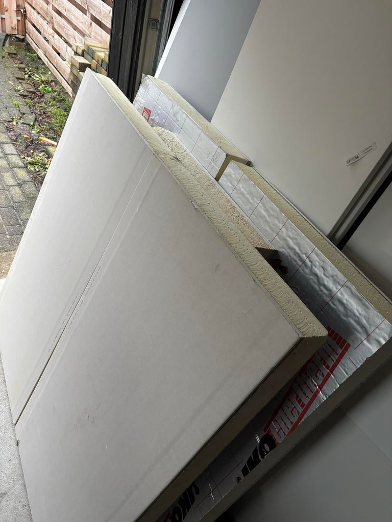 80mm PIR + 12mm Gips - 5 Platen Isolatie, Gebruikt, Ophalen of Verzenden, Hardschuim (Pir), Minder dan 5 m²